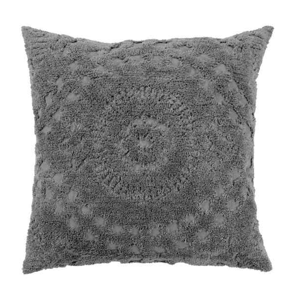 Convenience Concepts Rio Medallion Chenille Sham, Gray - Twin Size HI2112564